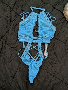 Blue Victoria Secret Lingerie New , Size Xs Perfect Condition